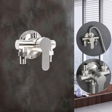 Exposed Shower Mixer Valve Faucet Bathroom Stainless Steel 1/2" Wall Mounted NEW