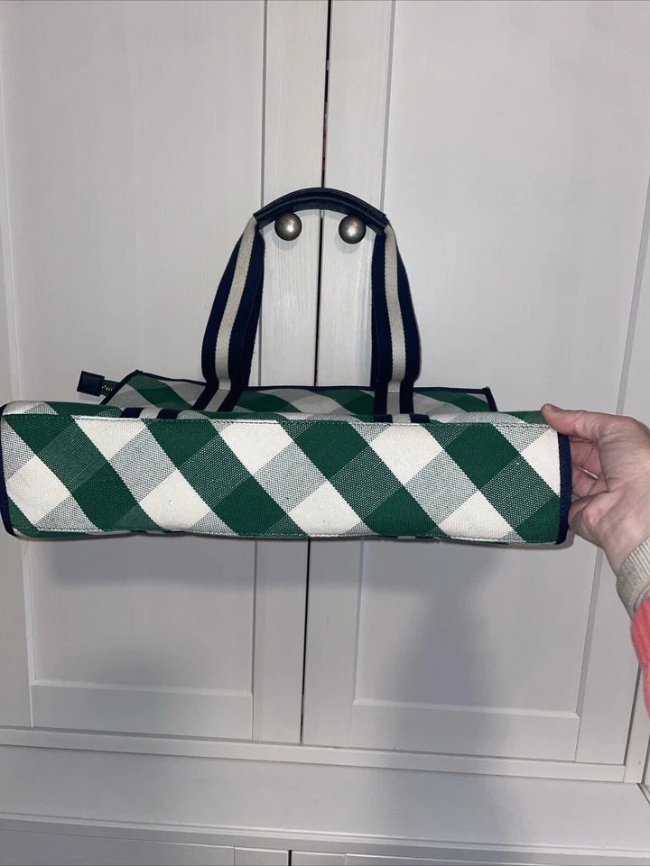 Talbots Green/White Ladybug linen tote Shoulder Bag - Image 3 of 4