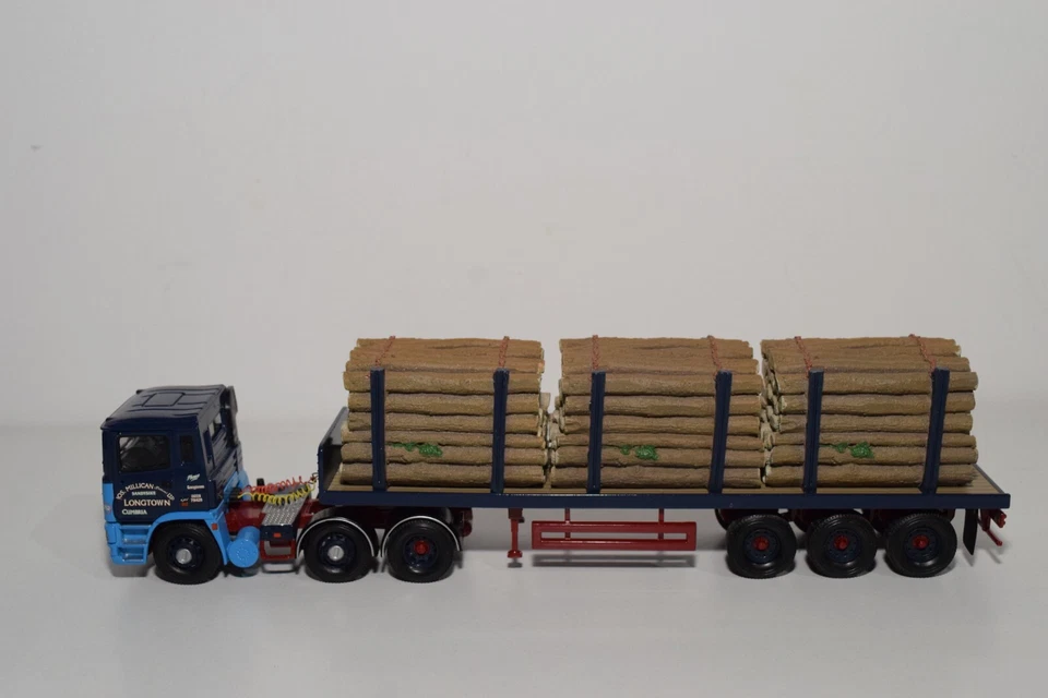 CAMION B9 1:50 CORGI CC11905 ERF EC 11 EC11 AVEC REMORQUE BÛCHE BOIS MILLICANS - Photo 2/4
