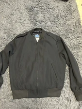 Neptune Garment Co Mens Black Military Jacket Full Zip Long Sleeve Size 42