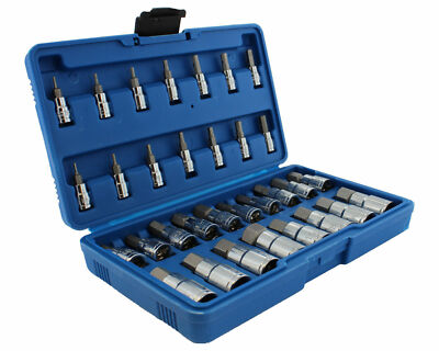 Master Hex Bit Set | 32pc SAE & Metric Socket Set Standard Allen 1/4'' 3/8'' 1/2''