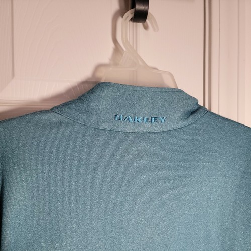 Oakley Mens Size XXL Light Blue/Teal Lined Quarter Zip Pull Over Sweatshirt - Picture 8 of 9