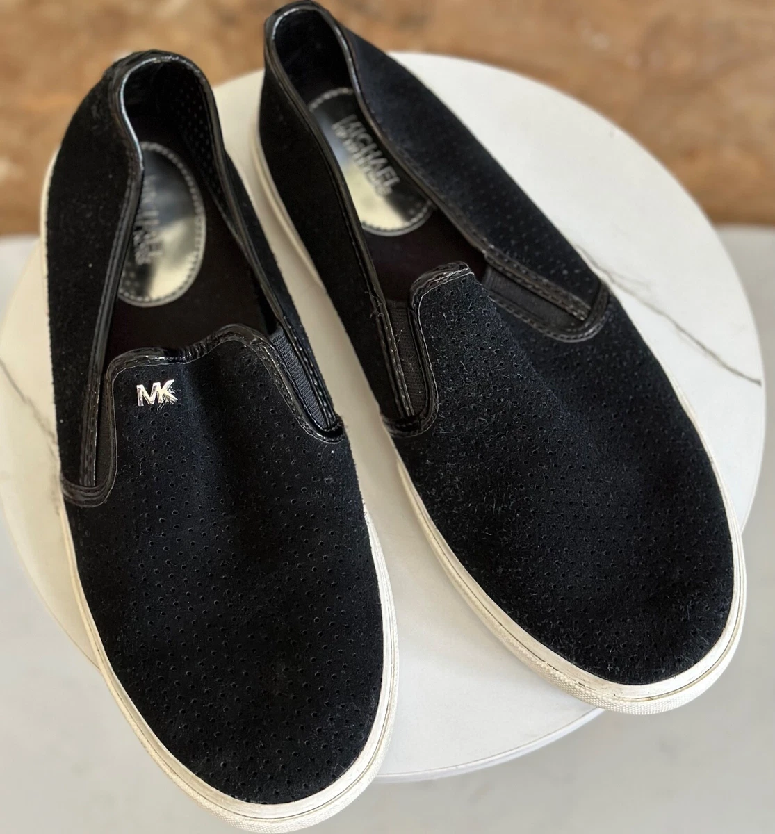 Michael kors black 2024 suede shoes