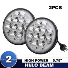 Pair 5 34 5.75 Round Led Spot Flood Sealed Beam Headlight Offroad Truck Car