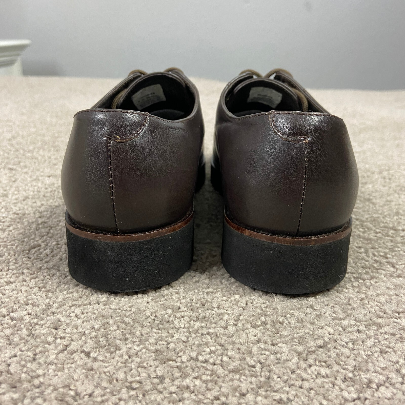 SAOLA Scarpe derby LL Bean Lug suola pelle marrone donna taglia 7 5 made in Portugal