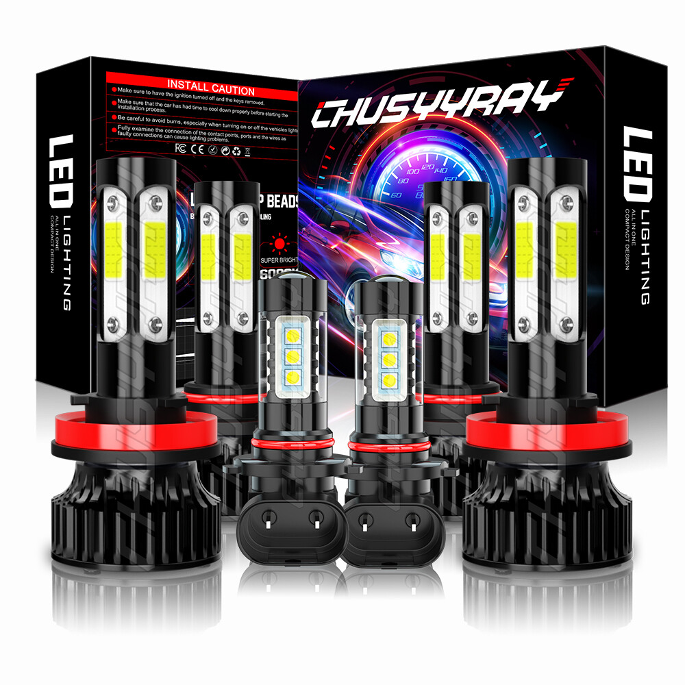 6-Piece LED Headlight & Fog Light Bulb Kit For 2006-2010 Lexus IS250/IS350 - 6000K White