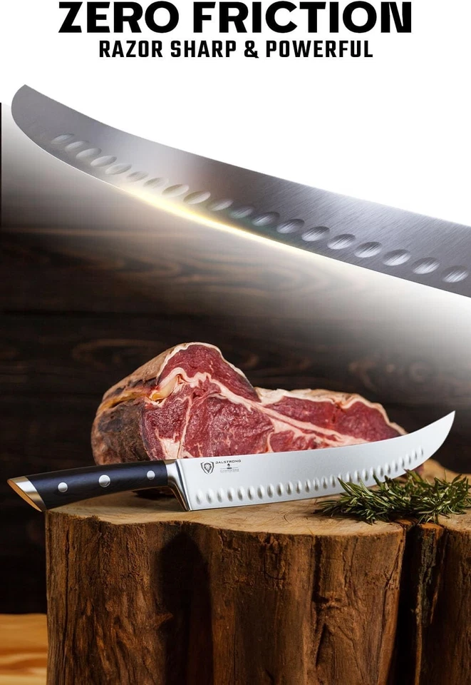 Cuchillo para romper cimitarra Razor Sharp 14" con mango negro G10 - Certificado NSF Foto 4 de 4