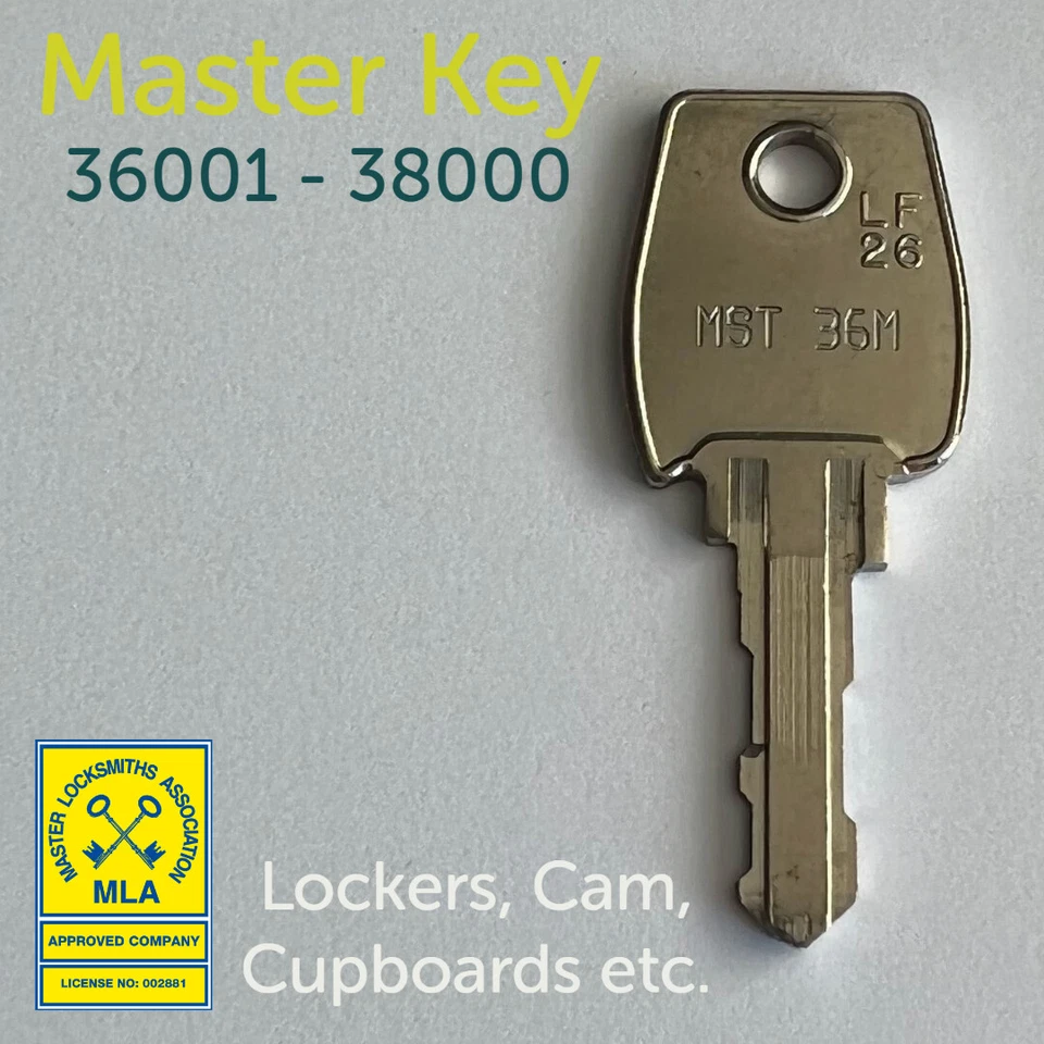 MST 36M Probe L&F Master Key Series 36001 to 38000 Locker Keys + More