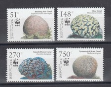 TIMBRE STAMP  4 CURACAO NL Y&T#1554-57 POISSON CORAIL NEUF**/MNH-MINT 2005 ~D17
