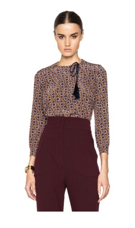 Derek Lam 10 Crosby Medallion Fliral Blouse 4