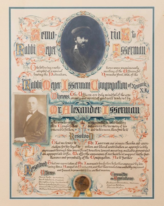 A HANDWRITTEN AND HAND ILLUMINATED PROCLAMATION. American, 1925. Proclaiming gra