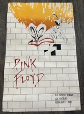 Pink Floyd The Wall Los Angeles 1980 Concert Poster *Needs Some TLC *See Photos