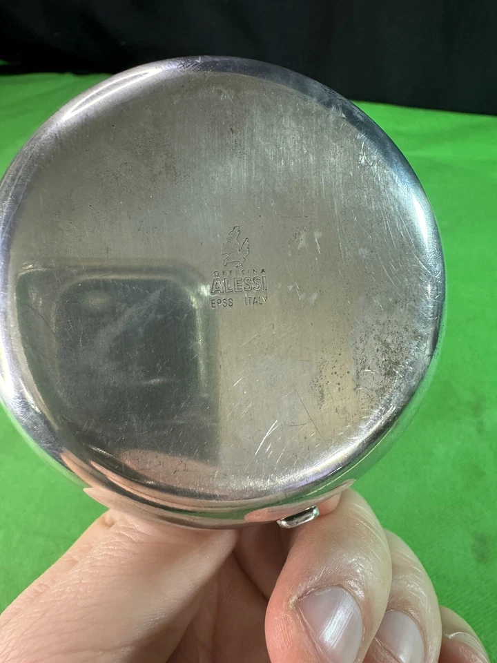 "Dispensador de aceite plateado vintage Alessi Italia Officina EPSS años 40-50 10""" Foto 4 de 4