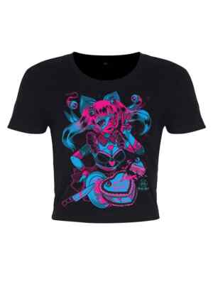 PINKU KULT DEATH DAY CROP TEE T SHIRT TOP BY GRINDSTORE WOMEN GOTH BIRTHDAY DOLL