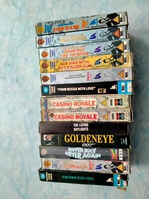 James Bond 007 Vhs Video Rare Indian Cassette Tape Film Movie India (Import)13Pc