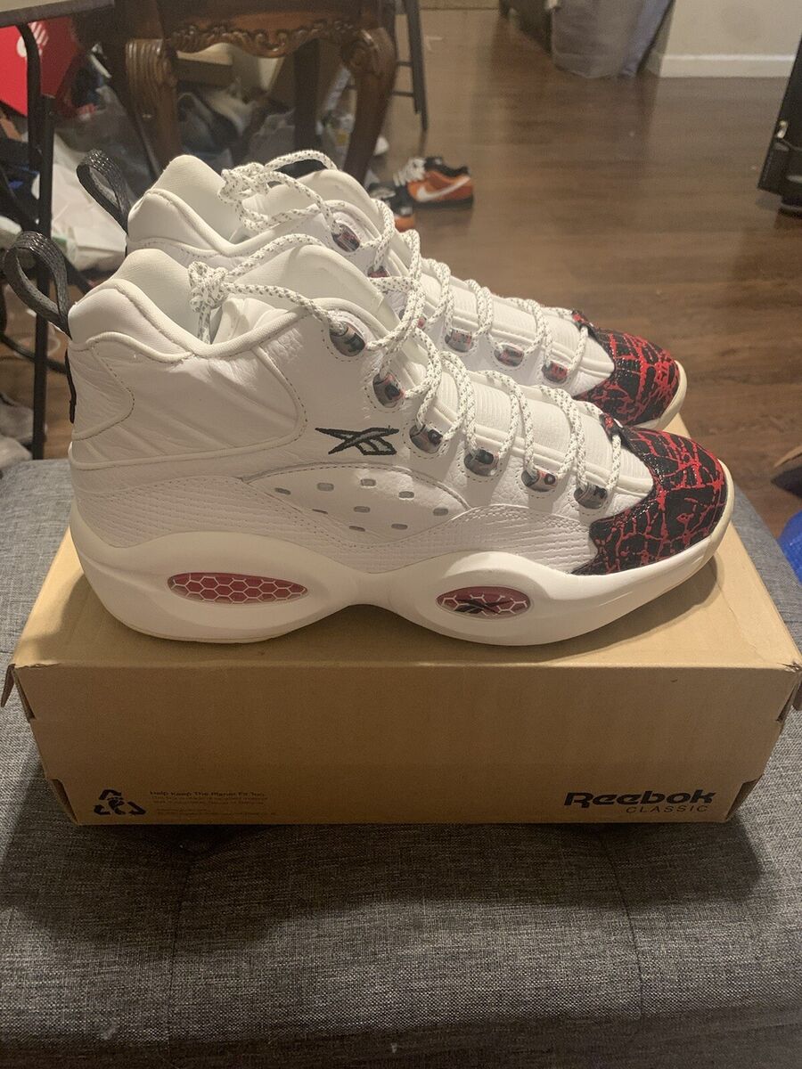 Reebok Question Prototype White Red Black Mens Sz 11 Rare Reebok Question Prototype White Red Black Mens Sz 11 Rare