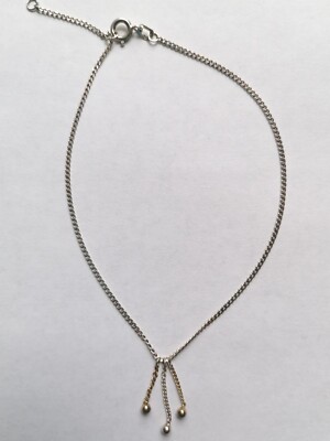 Fußkette silber 925 schlicht zeitlos Vintage 90er