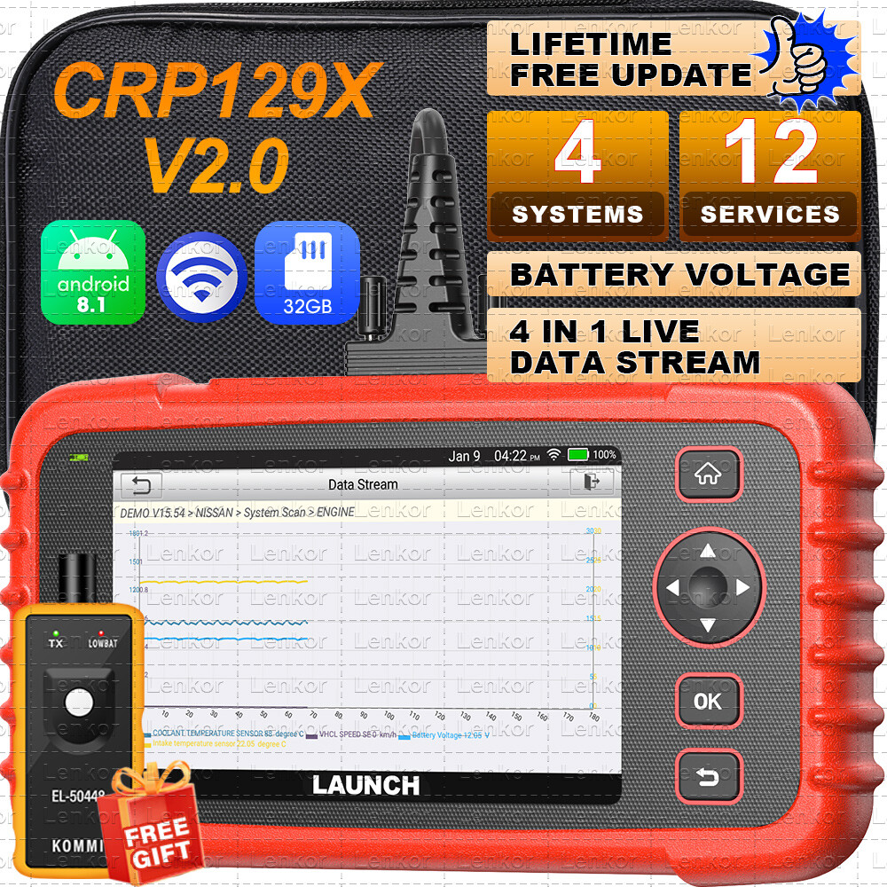 2026 Launch CRP129X V2.0 OBD2 Car Scanner Engine SRS TPMS EPB