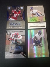 Lot of 4 Minnesota Vikings Autos: Chad Greenway Robert Alford Gerald Riggs Rufus