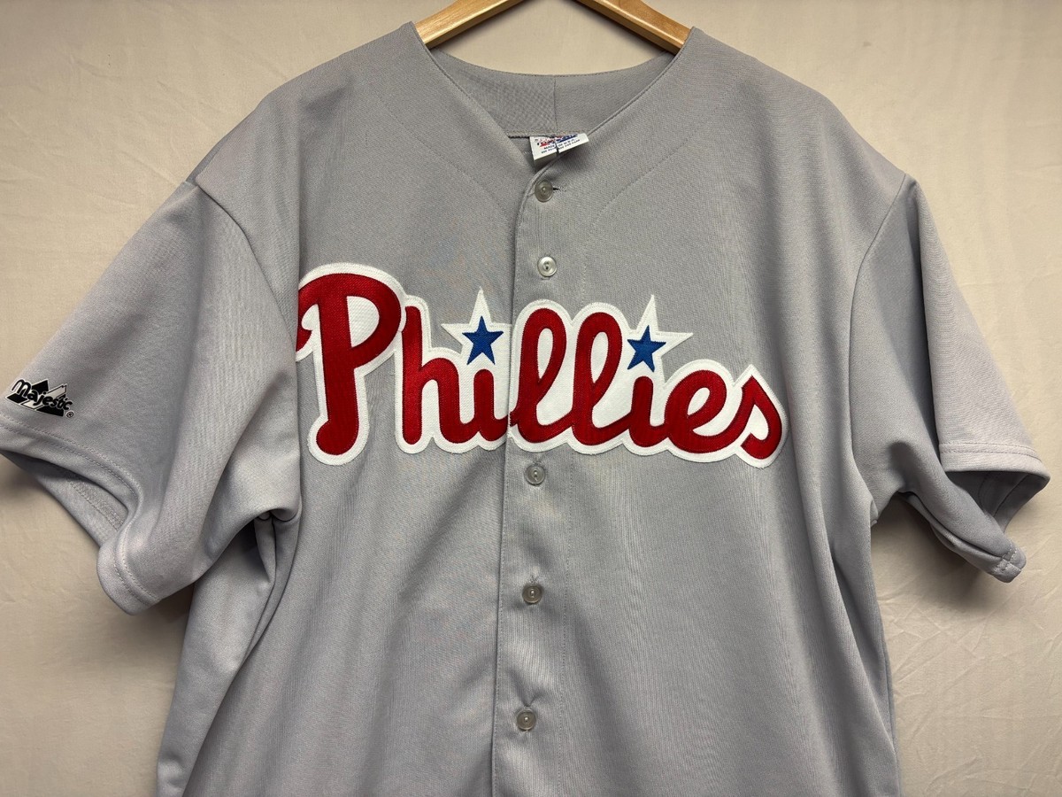 Philadelphia Phillies Majestic MLB Jersey Pat Burrell #33 Mens 
