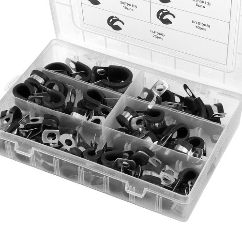 55 Pièces Pince De Câble 304 Acier Inoxydable Caoutchouc 5 Tailles - Afbeelding 9 van 12