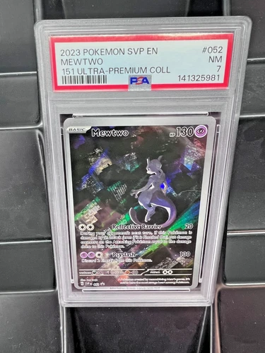 2023 POKEMON SVP EN-SV BLACK STAR PROMO 151 ULTRA-PREM COLL #052 MEWTWO PSA 7