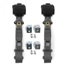 Fits - New Yorker 1957-59 Std 3pt Charcoal Seat Belt Kit W Brackets Pair Fits - New Yorker 1957-59 Std 3pt Charcoal Seat Belt Kit W Brackets Pair