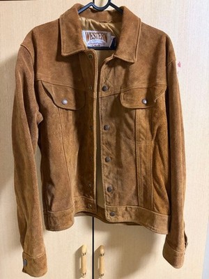1980s Vintage Schott Suede 3rd Tracker Jacket Size 38 Light Length: 61 cm Japan
