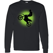 Inktastic Motocross Rider Freestyle Sports Long Sleeve T-Shirt Racing Stunts Tee