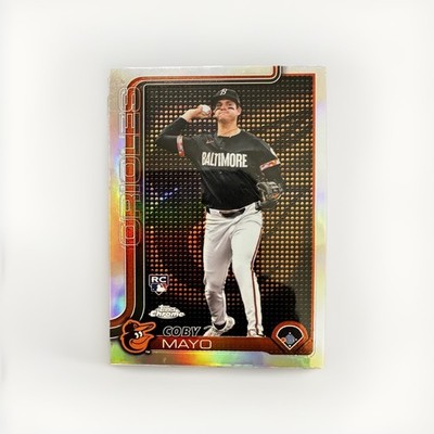 2025 Topps Chrome Coby Mayo RC Light board Case Hit SSP Orioles FIRE   