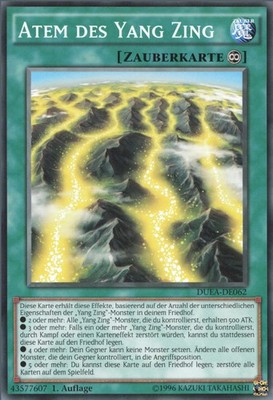 YuGiOh Atem des Yang Zing DUEA-DE062 Common Deutsch Excellent 1st