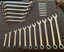 Vintage Craftsman 25 Piece Sae Wrench Lot Combination Ignition Off Set 12 Pt