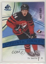 2020 SP Game Used Authentic Rookies Team Canada Blue Burst 152/199 Ty Smith 0gn4