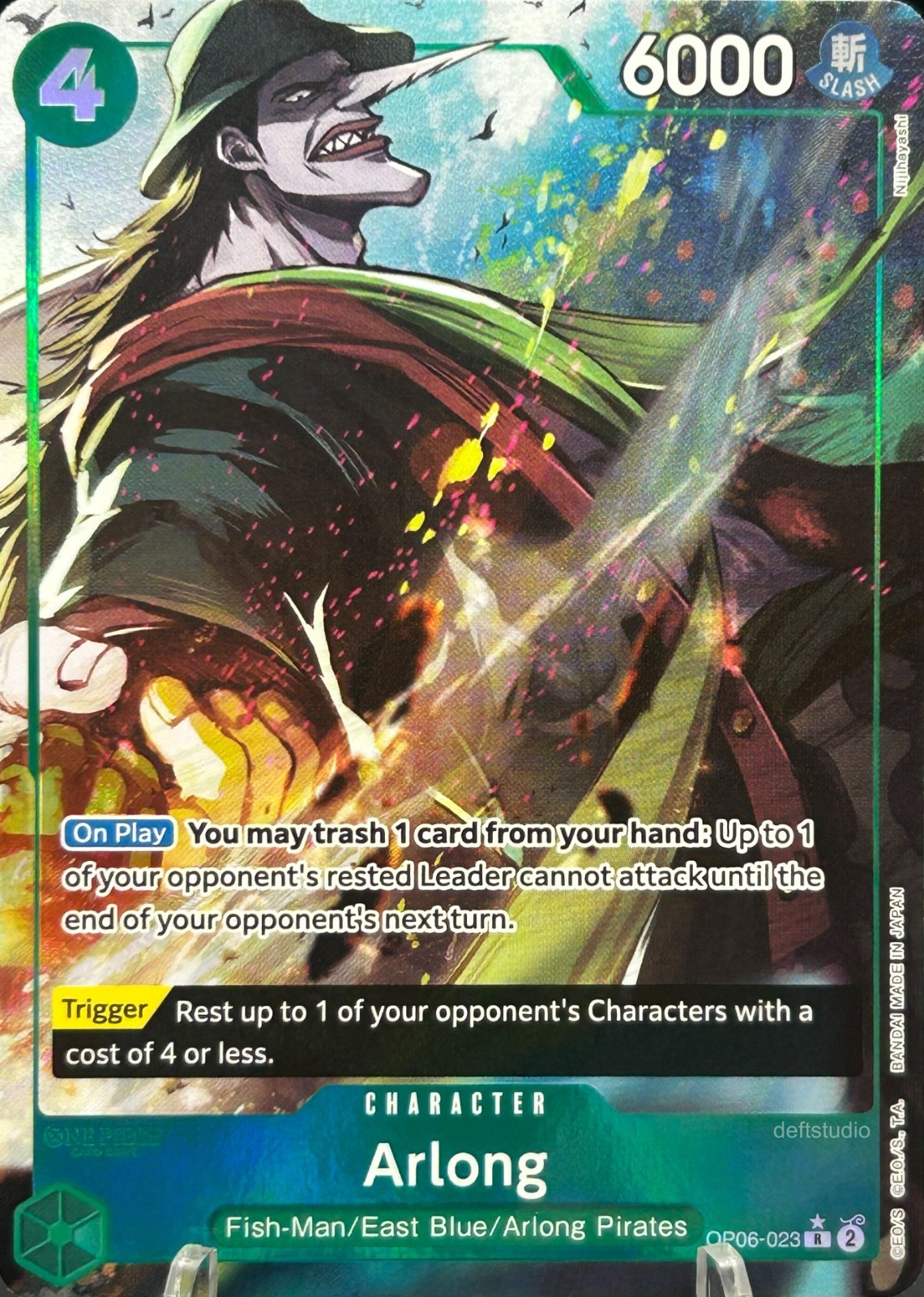 • Arlong • OP06-023 Alt Art Holo Premium Booster One Piece TCG NM