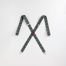 1 1/2 38MM OLIVE FISH PRINT OUTDOORS STRETCH Elastic Suspenders Braces New