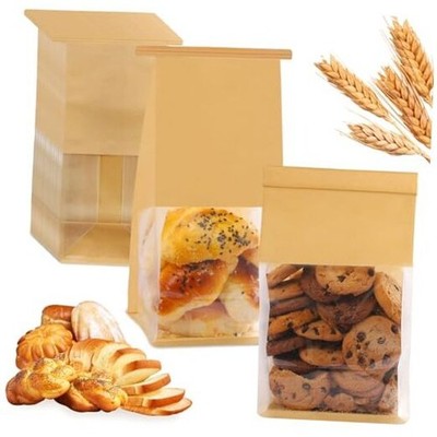 Bread and Cookie Bags with Seal, 50 Pack 11 x 5.1 x 3.9 Inches Bakery Medium