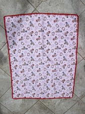 Vintage Raggedy Ann And Andy Baby Blanket 42  long 32  wide