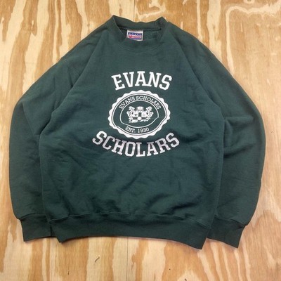 Vintage 90s Evans Scholars Foundation Crewneck Sweatshirt   Green Hanes Ultimate