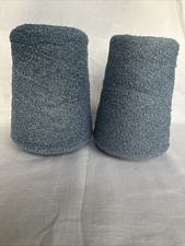 Yeomans Blue/black Boucle Wool Hand/ Machine Knitting