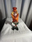 vintage murano colored glass blown clown