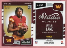 Jaylin Lane 2025 Panini INSTANT Studio Rookies Base RC Commanders #SR-42 PR 367