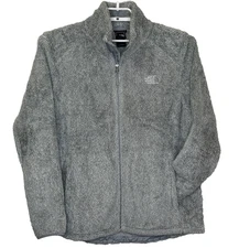 The North Face Osito Full Zip Soft Fleece Jacket Womens Size XL Gray Soft Fuzzy