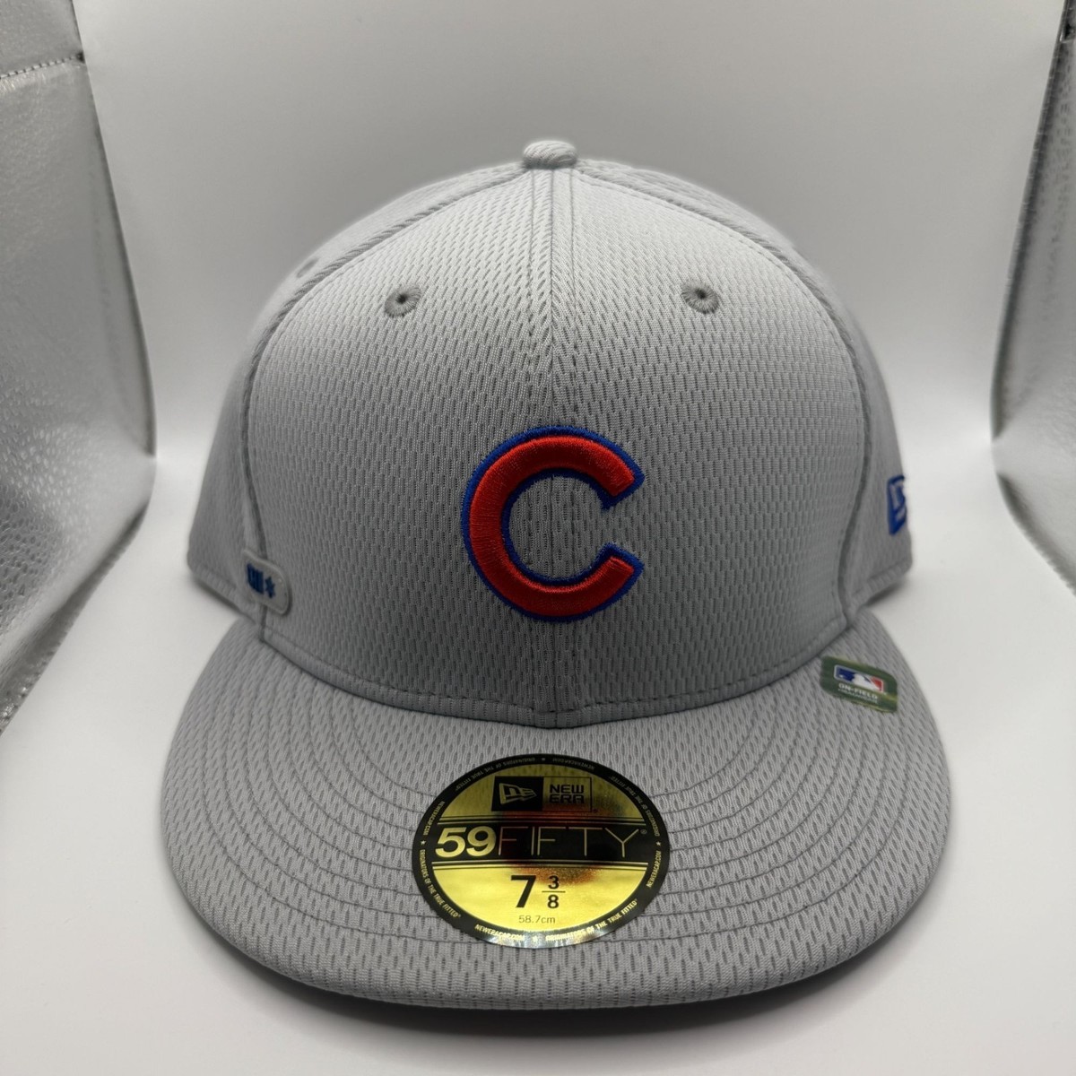 New Era 59FIFTY Chicago Cubs Rare Clubhouse Gray Fitted Hat Size 7 