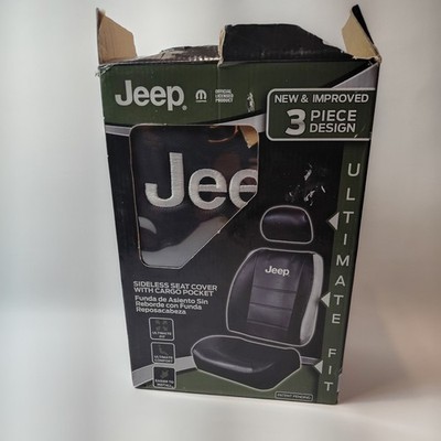 Seat Cover Plasticolor Jeep Logo Universal Fit Car Truck or SUV Sideless 3-Piece