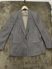 VTG Orvis Blazer Womens 14 Gray Jacket Coat Made in USA Single Button
