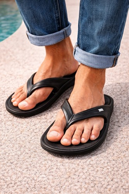 #ad Men’s Black Flip Flops Sandals Size 11 – Lightweight Comfort – New $4.99