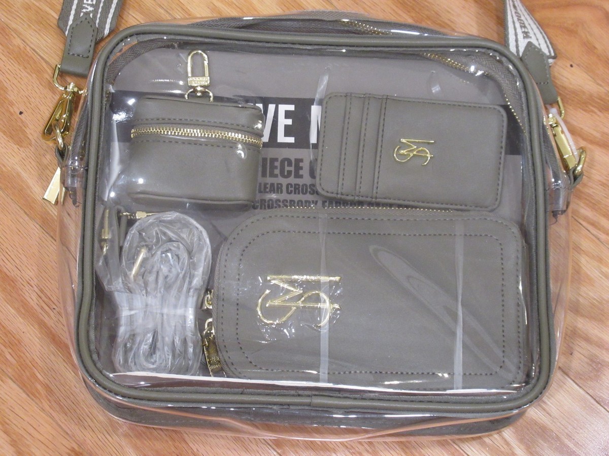【Steve Madden】カードスロット付き♪スマホ用クロスボディ Steve Madden 4 Pc Set Clear Crossbody~Phone Crossbody~Earbud