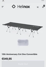 Helinox 15th Anniversary Cot one Convertible