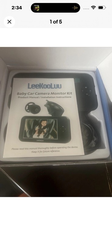 Leekooluu Baby Car Seat Rearview Camera With On Dash Monitor