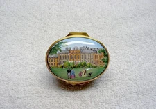 Vintage Halcyon Days KENSINGTON PALACE Enameled Pill Box